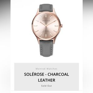 Monroe SOLÉROSE - CHARCOAL LEATHER watch
